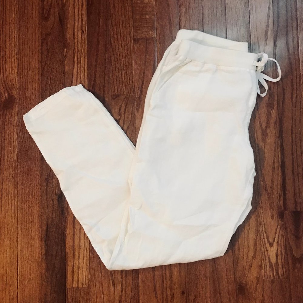 Max Studio White Linen Pants